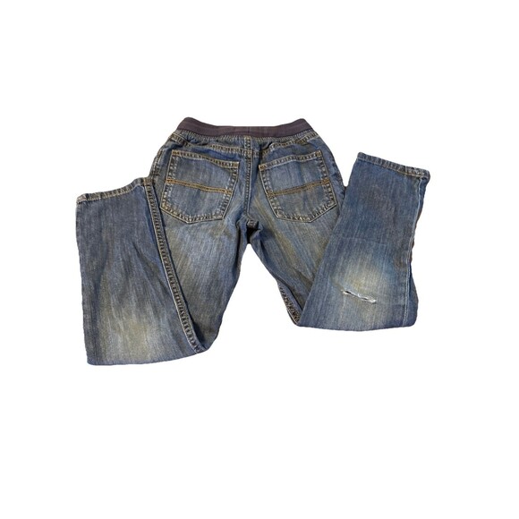 Carters Kid Jeans Girls Blue Drawstring Stretch Pockets Medium Wash Size 7/7A - Picture 5 of 6